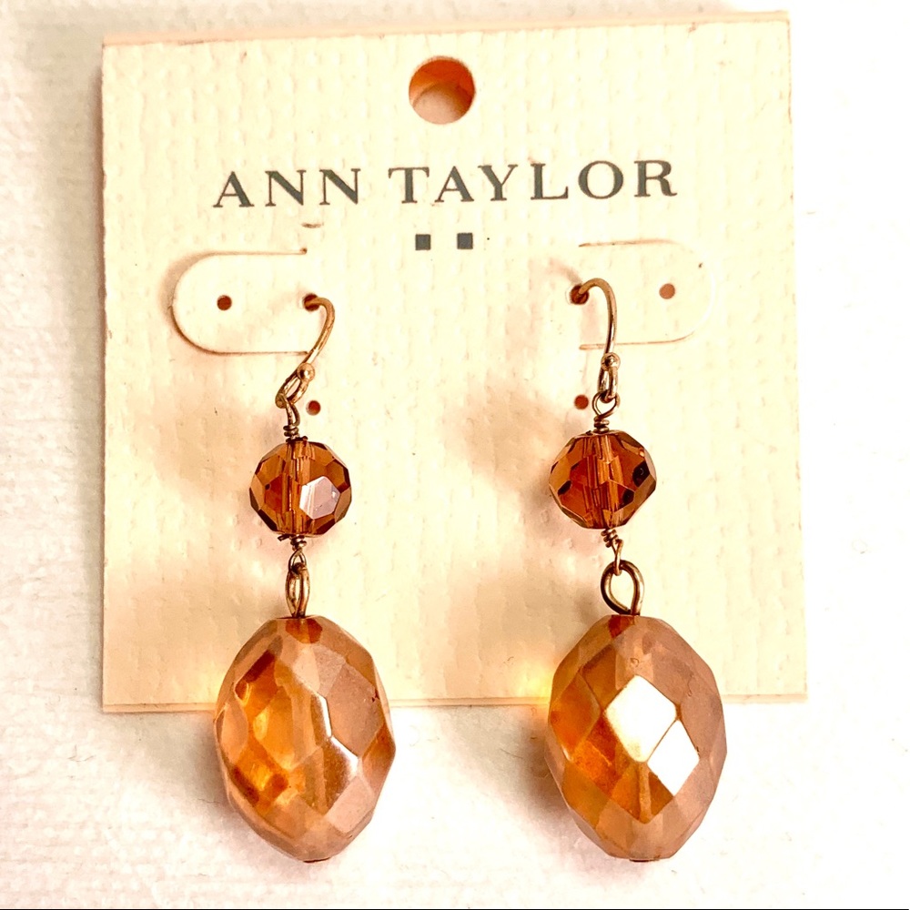 Ann Taylor Crystal Cut Glass Earrings